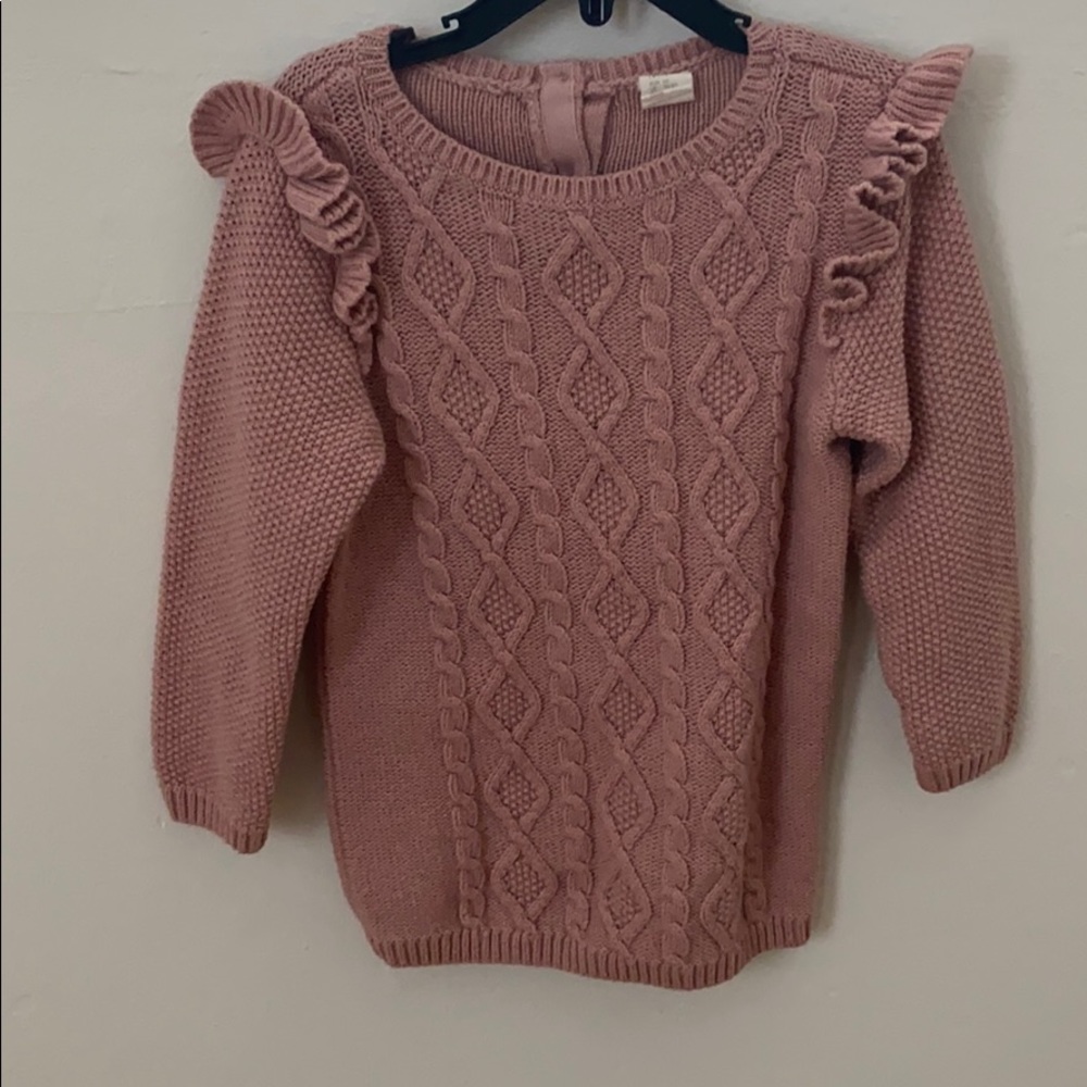 Rose pink sweater dress for toddler